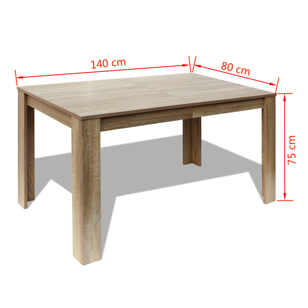 Mesa de Jantar Avia de 140 cm - Carvalho - Design Minimalista