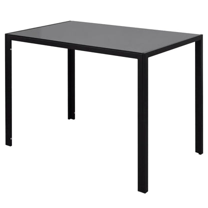 Conjunto mesa de jantar 7 pcs preto e branco