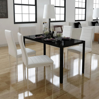 Conjunto de Jantar Nordik com 4 Cadeiras e 1 Mesa - Branco - Design Moderno