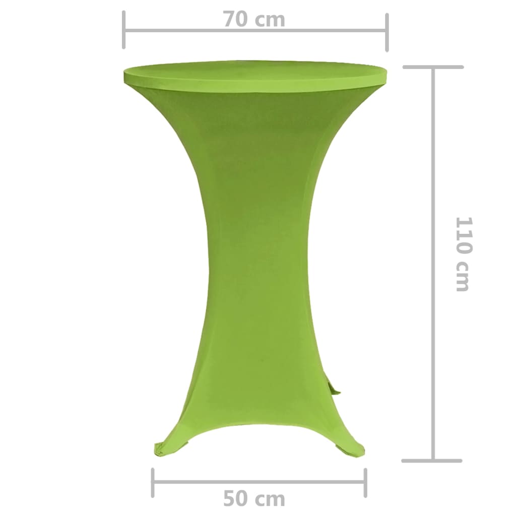 Capa extensível para mesa 2 pcs 70 cm verde