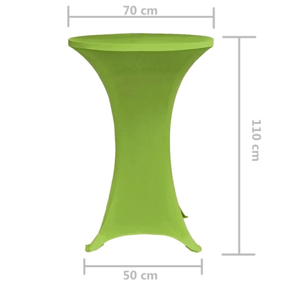 Capa extensível para mesa 2 pcs 70 cm verde