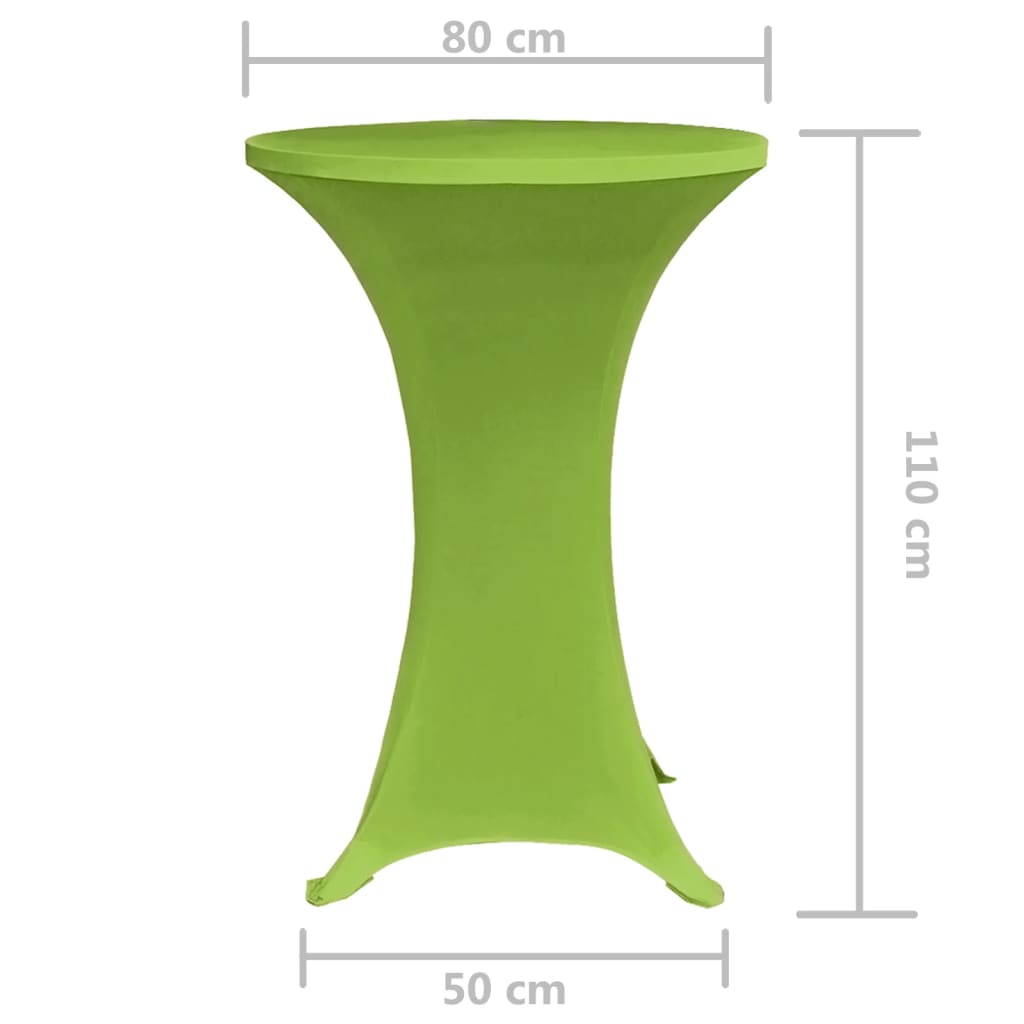 Capa extensível para mesa 2 pcs 80 cm verde