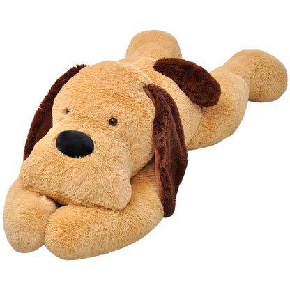 Cão de peluche 80 cm castanho