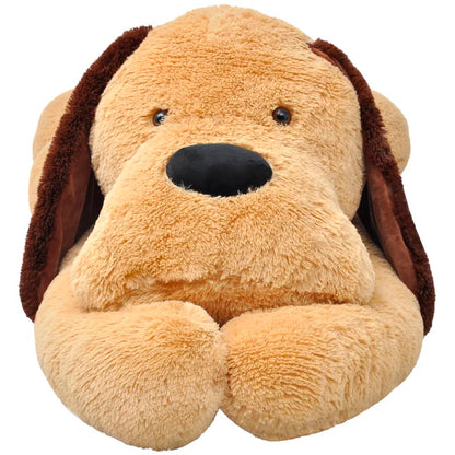 Cão de peluche 80 cm castanho