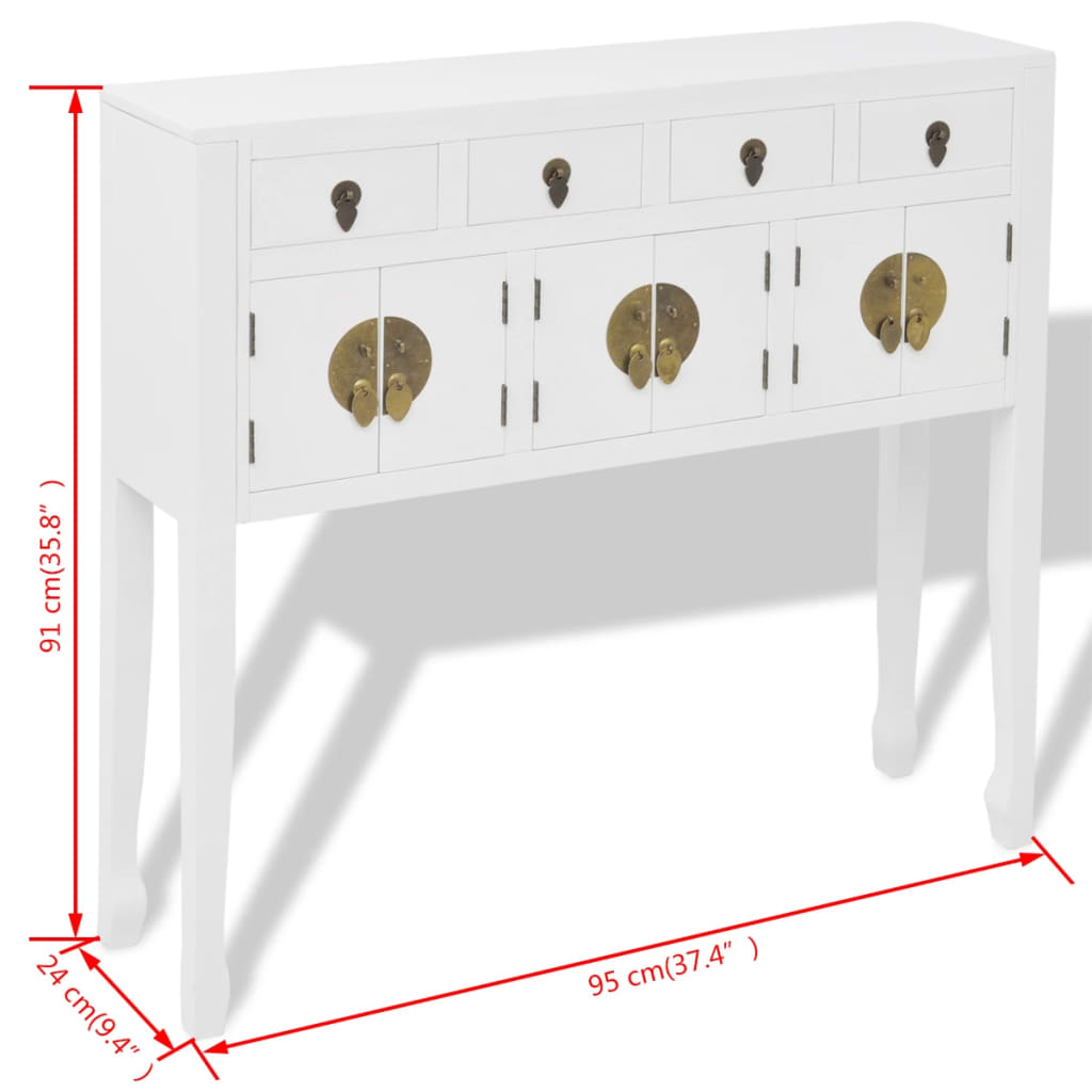 Consola de Entrada Huya em Madeira Maciça - Design Oriental