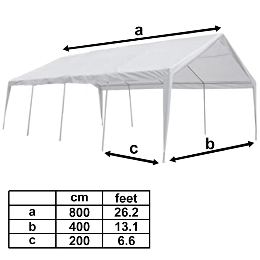 Tenda para festa 8 x 4 m branco