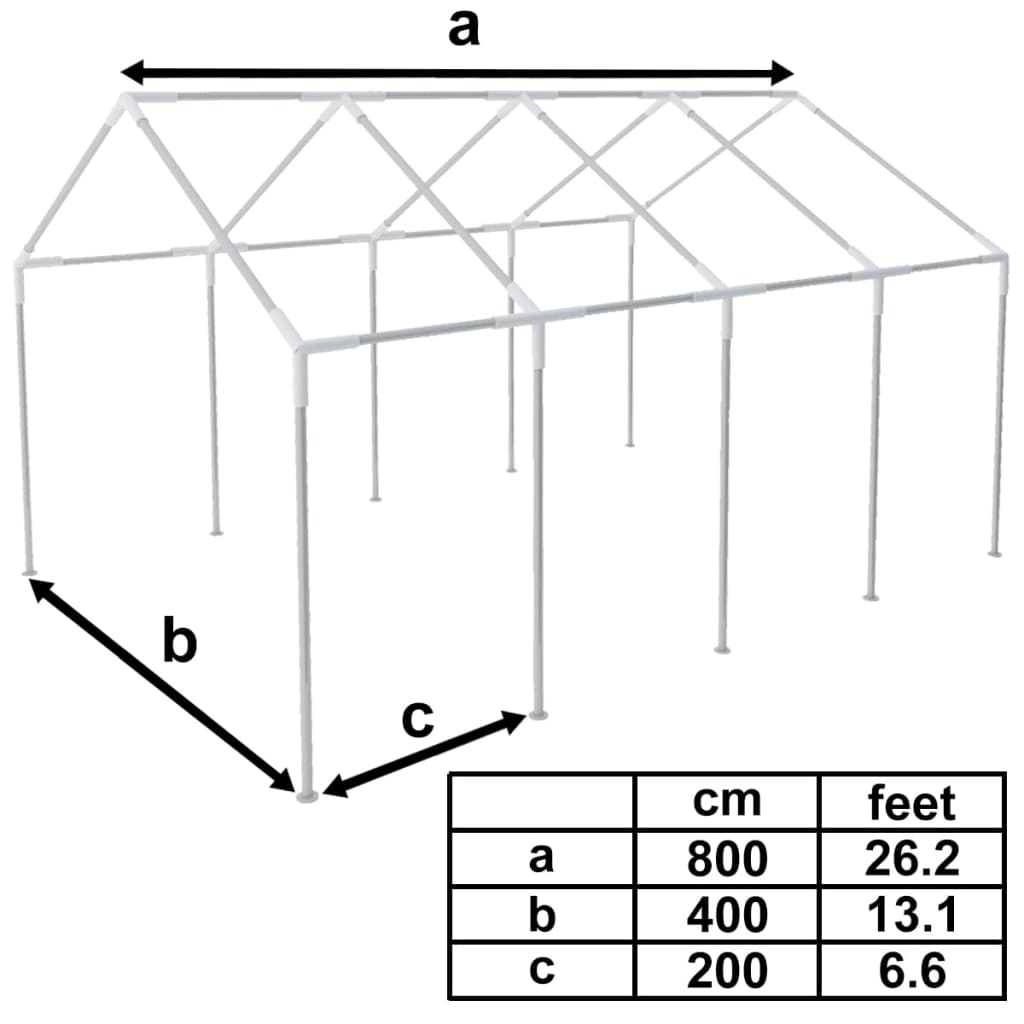 Tenda para festa 8 x 4 m branco