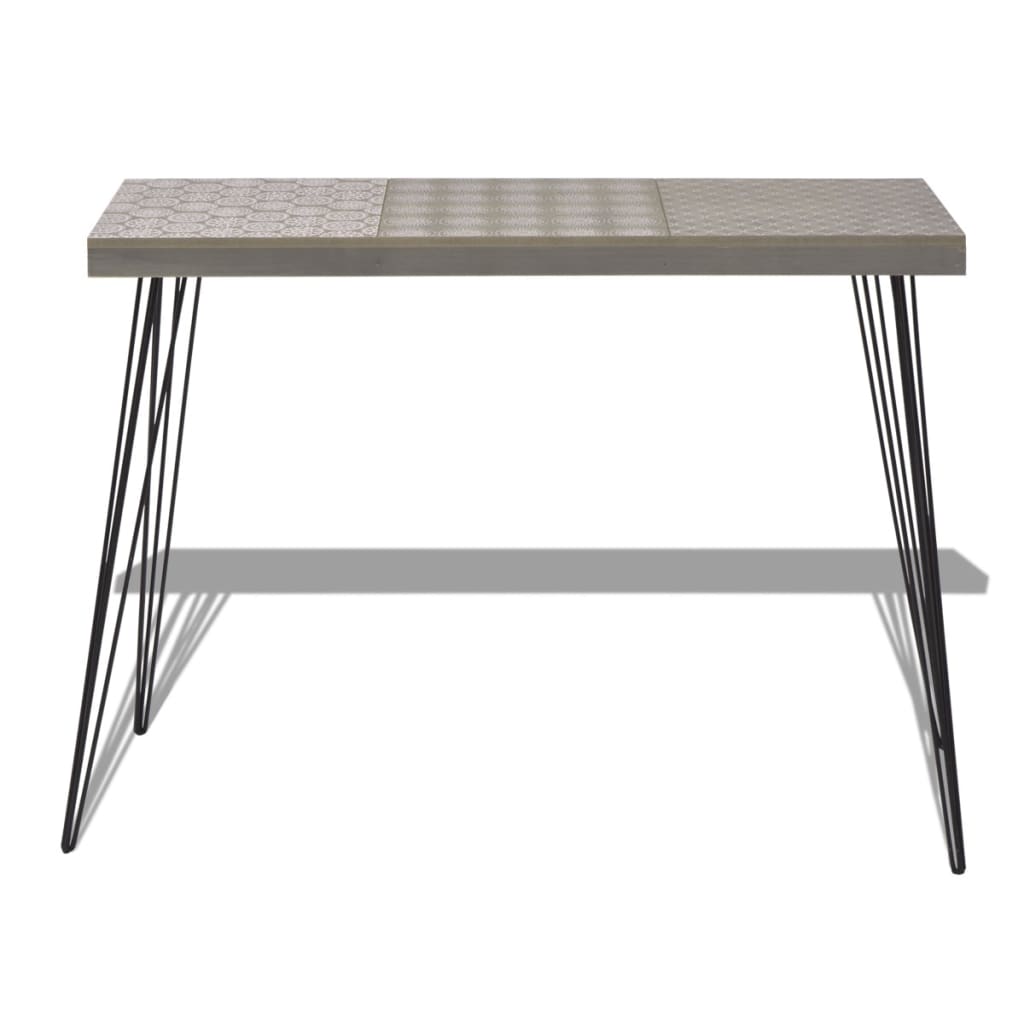 Mesa consola 90x30x71,5 cm cinzento