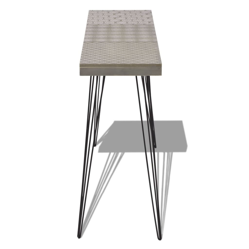 Mesa consola 90x30x71,5 cm cinzento