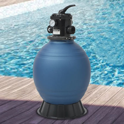 Filtro de areia p/ piscina válvula de 6 posições azul 460 mm