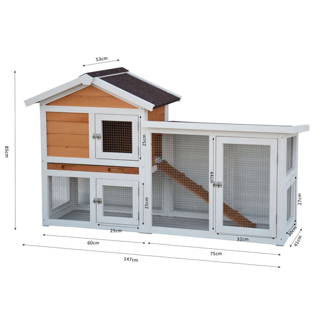 @Pet Coelheira Queensland 147x53x85 cm branco e castanho