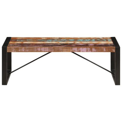 Mesa de centro 120x60x40 cm madeira recuperada maciça