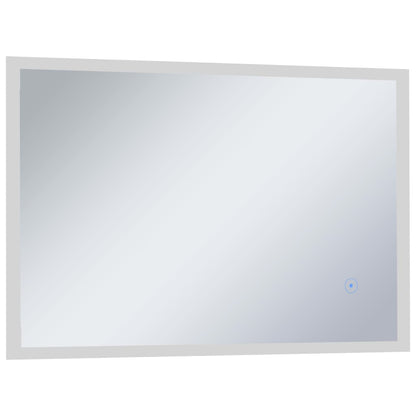 Espelho Doves com Luz LED e Sensor Touch - 100x60cm - Design Moderno