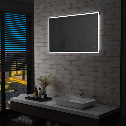 Espelho Doves com Luz LED e Sensor Touch - 100x60cm - Design Moderno