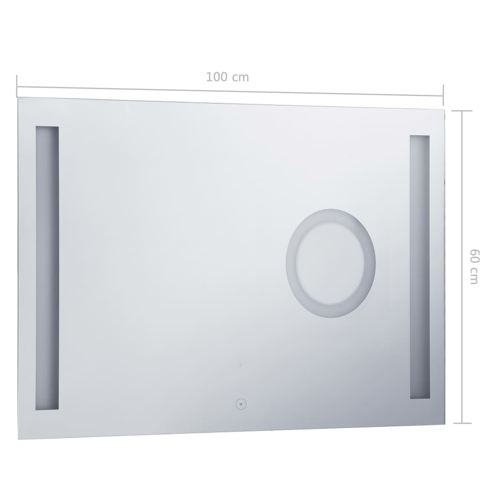 Espelho LED Fard com Sensor Touch - 100x60 cm - Design Moderno