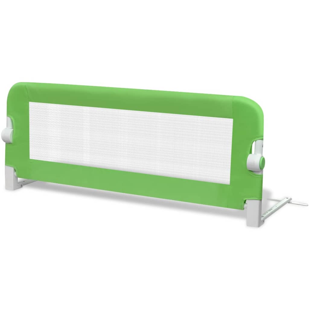 Barra de segurança para cama de criança 2 pcs 102x42 cm verde