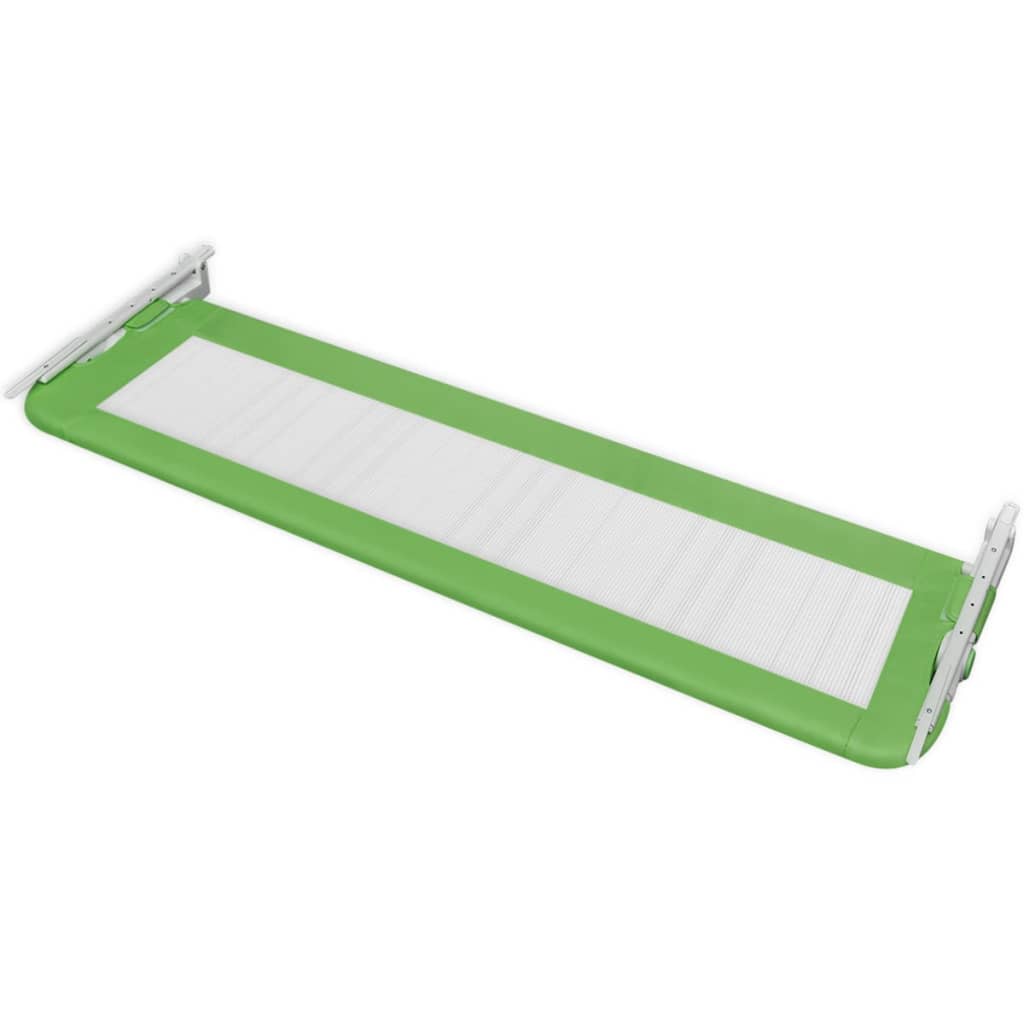 Barra de segurança para cama de criança 2 pcs 150x42 cm verde