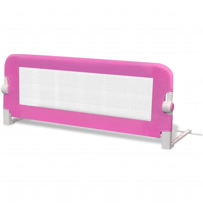 Barra de segurança para cama de criança 2 pcs 102x42 cm rosa