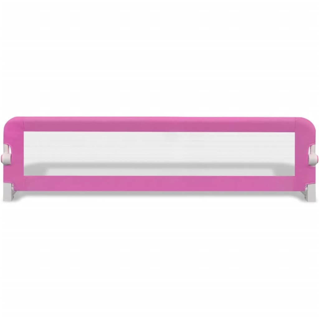 Barra de segurança para cama de criança 2 pcs 150x42 cm rosa