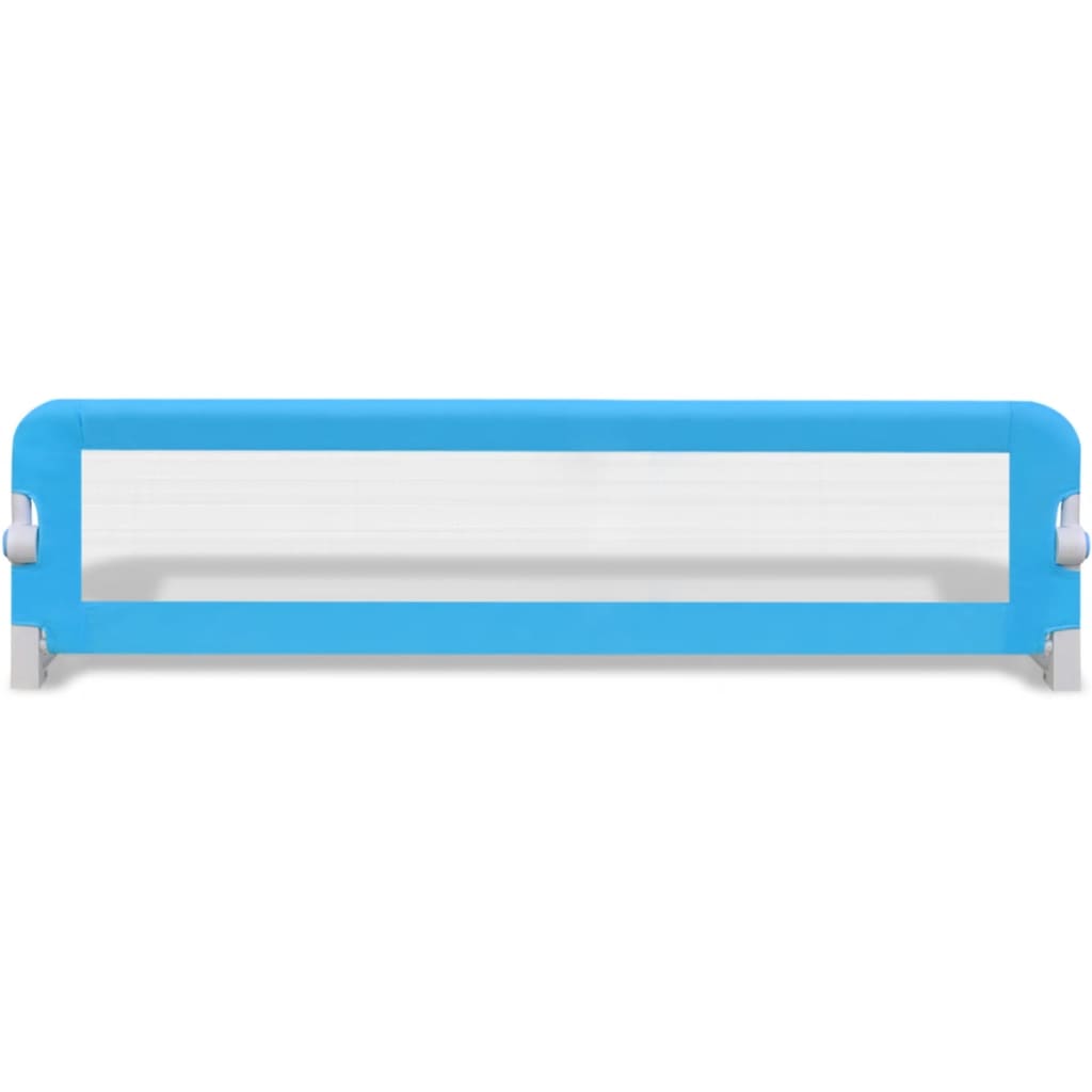 Barra de segurança para cama de criança 2 pcs 150x42 cm azul