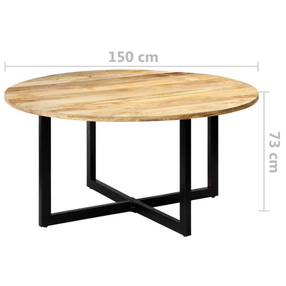 Mesa de jantar 150x73 cm madeira de mangueira maciça