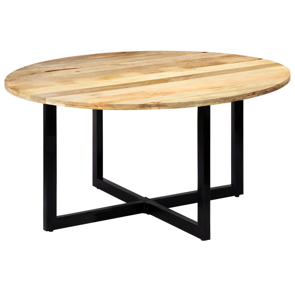 Mesa de jantar 150x73 cm madeira de mangueira maciça