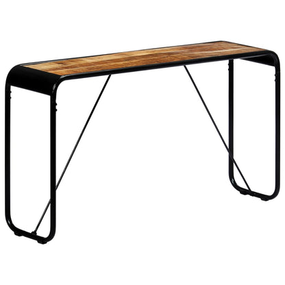 Mesa consola 140x35x76 cm madeira de mangueira maciça áspera