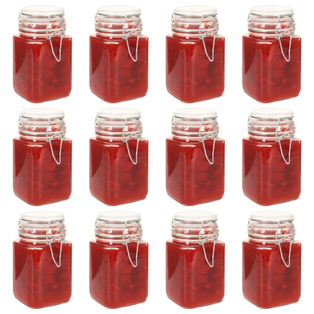 Frascos de vidro para compotas com fechos 12 pcs 260 ml