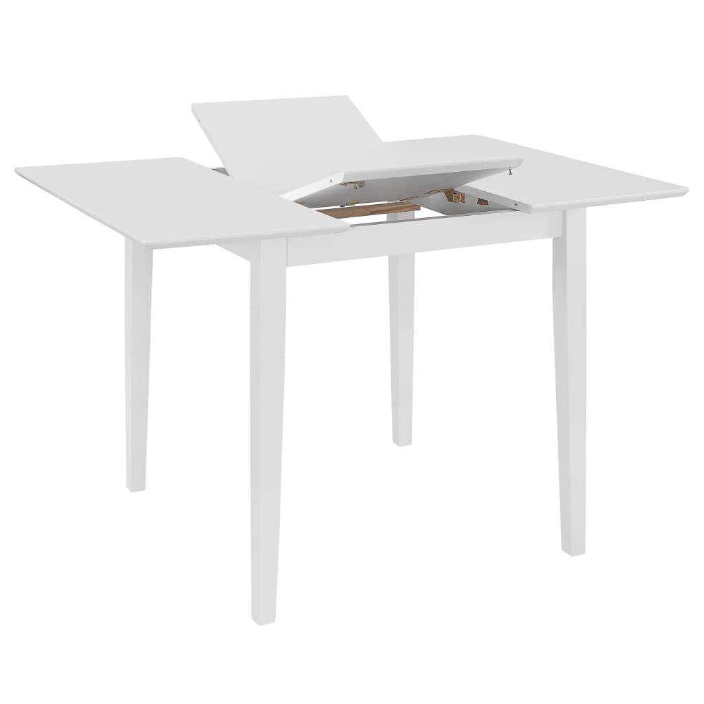 Mesa de jantar extensível (80-120)x80x74 cm MDF branco