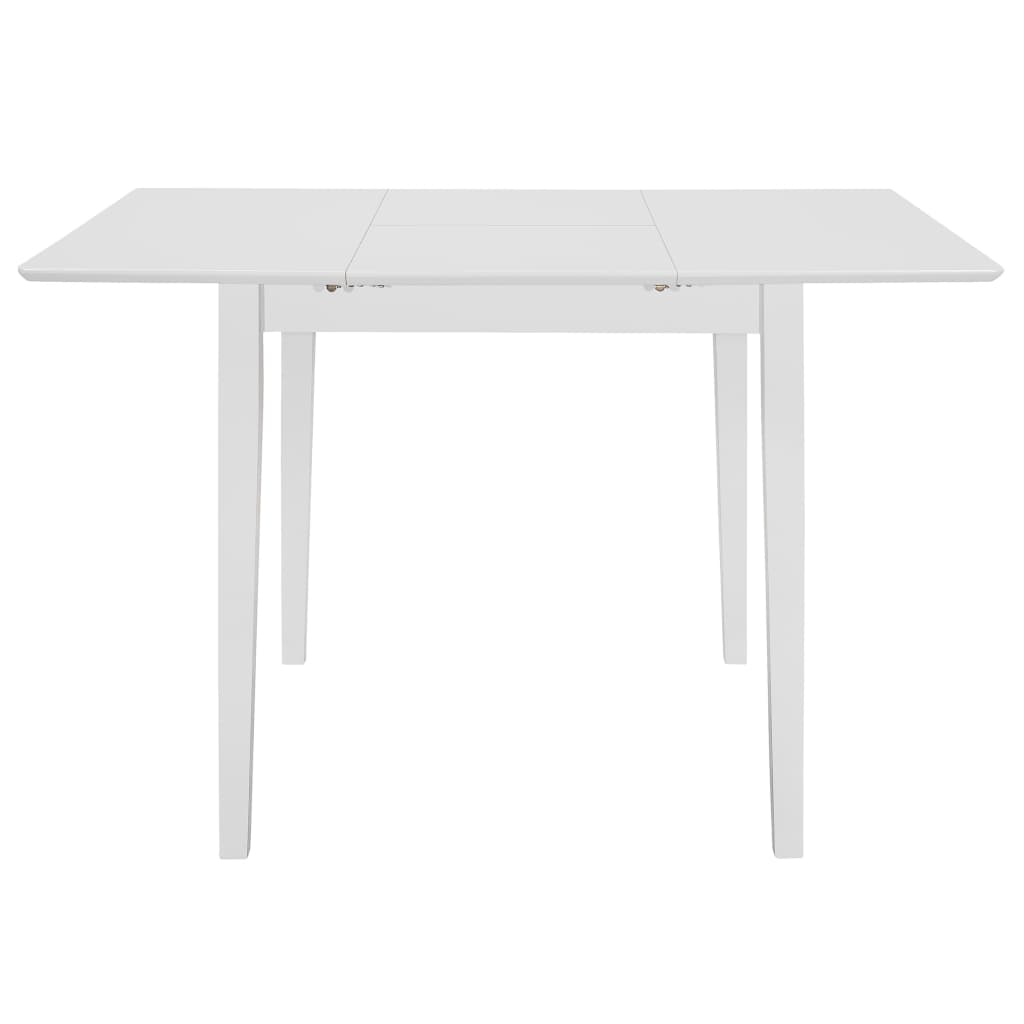 Mesa de jantar extensível (80-120)x80x74 cm MDF branco