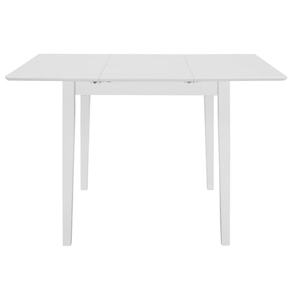 Mesa de jantar extensível (80-120)x80x74 cm MDF branco