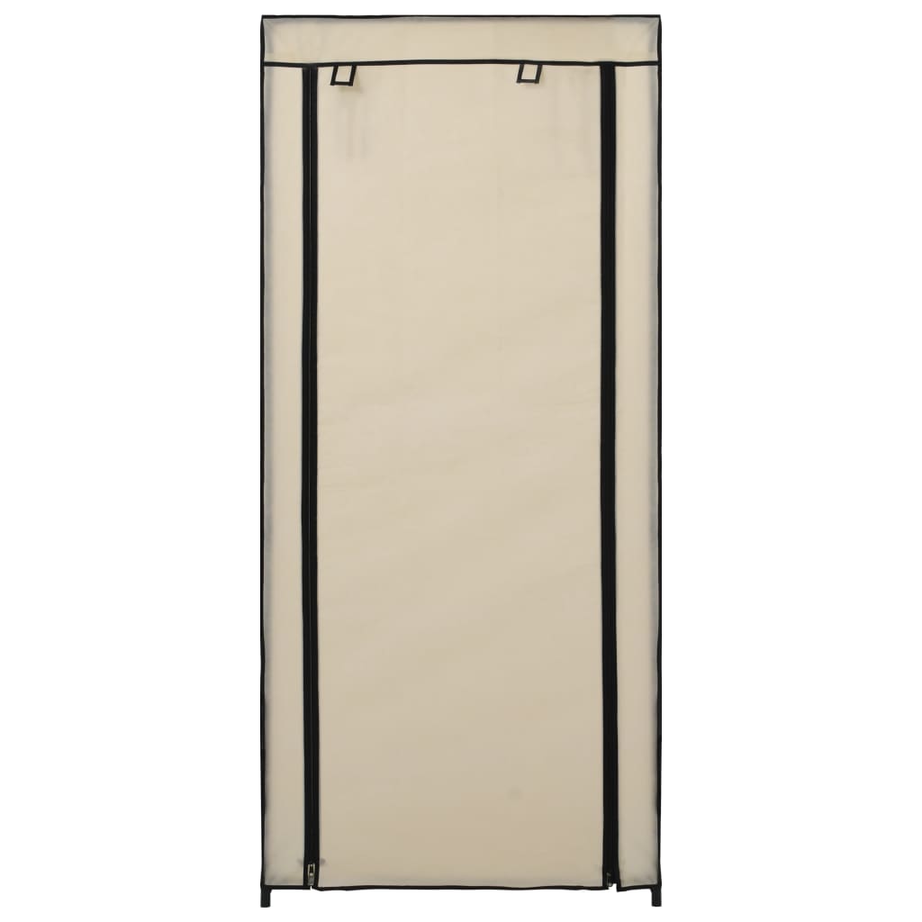 Sapateira com cobertura 58x28x106 cm tecido cor creme