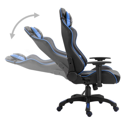 Cadeira de gaming couro artificial azul