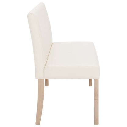 Banco 139,5 cm couro artificial cor creme