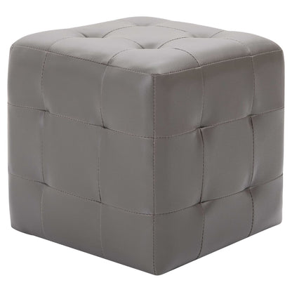 Mesas de cabeceira 2 pcs 30x30x30 cm couro artificial cinzento