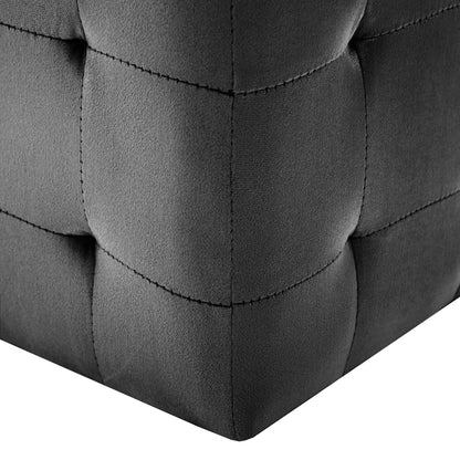 Mesas de cabeceira 2 pcs 30x30x30 cm veludo preto