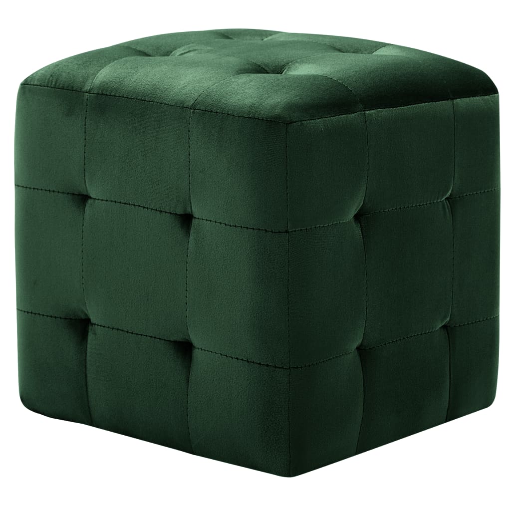 Mesas de cabeceira 2 pcs 30x30x30 cm veludo verde