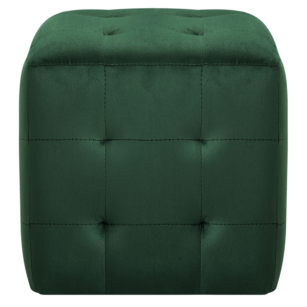 Mesas de cabeceira 2 pcs 30x30x30 cm veludo verde