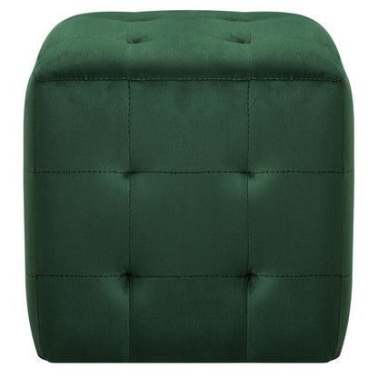 Mesas de cabeceira 2 pcs 30x30x30 cm veludo verde