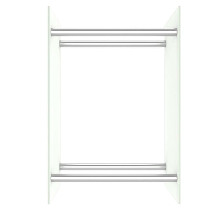 Suporte para lenha 40x35x60 cm vidro branco