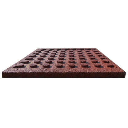 Ladrilhos proteção quedas 12 pcs borracha 50x50x3cm vermelho