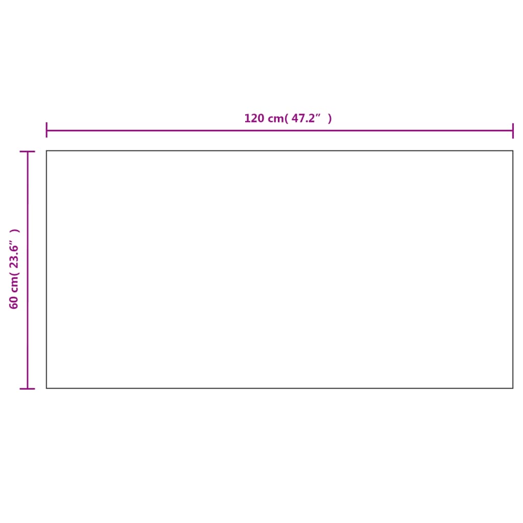 Espelho sem moldura 120x60 cm vidro