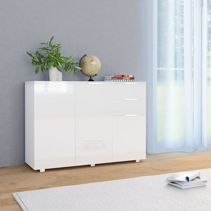 Aparador Saro de 107 cm - Branco Brilhante - Design Moderno