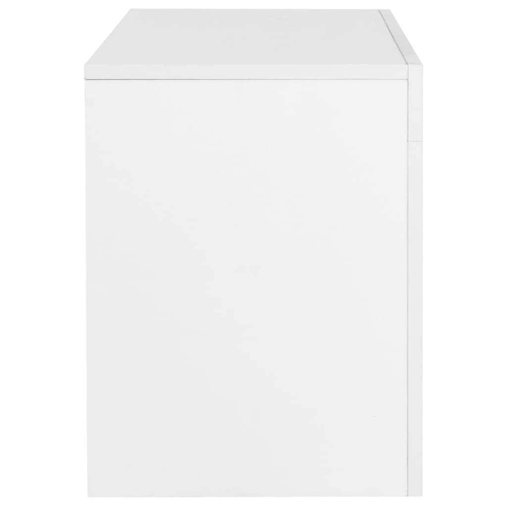 Móvel de TV com luzes LED 130x35x45 cm alto brilho branco