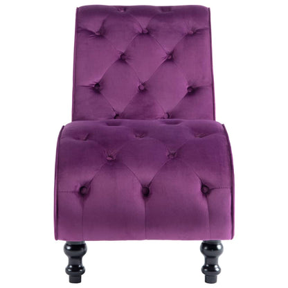 Chaise longue em veludo roxo