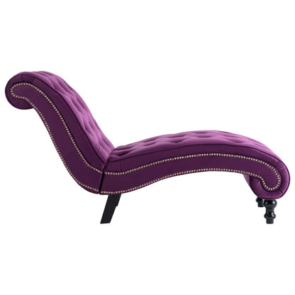 Chaise longue em veludo roxo