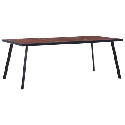 Mesa de jantar 200x100x75 cm MDF cor madeira clara e preto