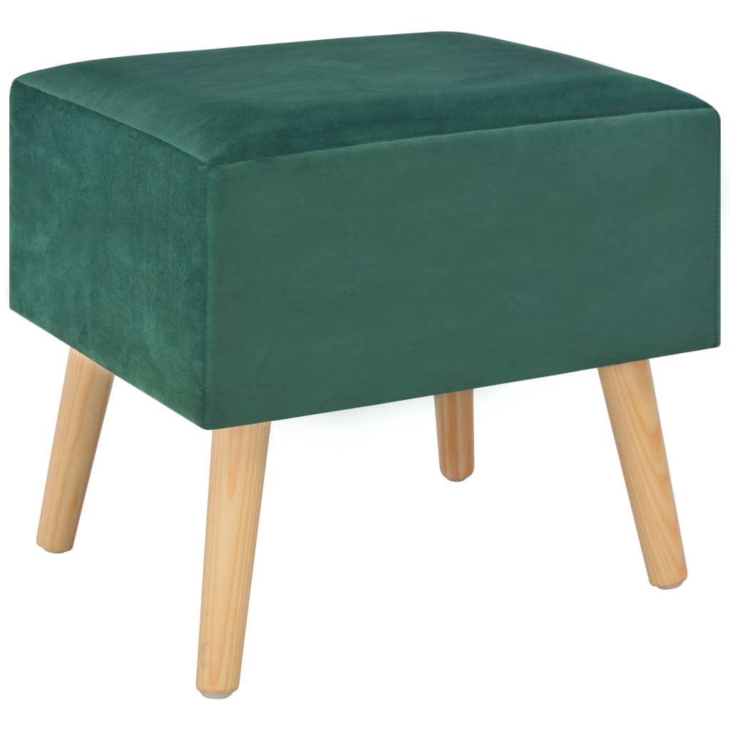 Mesas-de-cabeceira 2 pcs 40x35x40 cm veludo verde