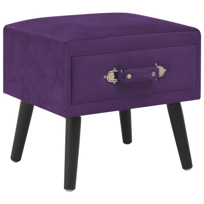 Mesas-de-cabeceira 2 pcs 40x35x40 cm veludo roxo-escuro