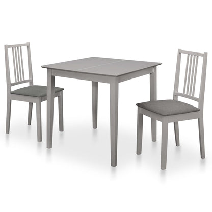 3 pcs conjunto de jantar MDF cinzento